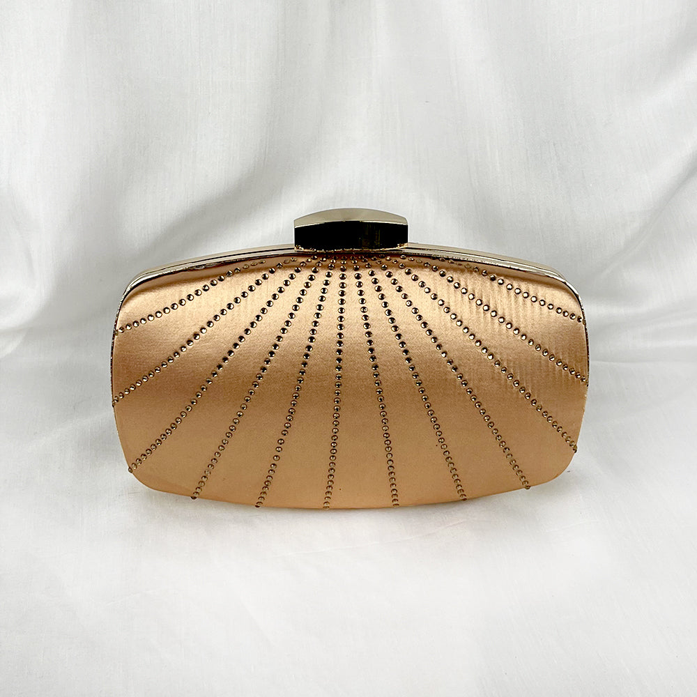 Gold satin clutch sale